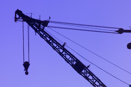 Silohuette of a crane