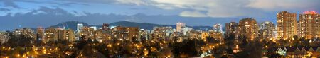 Stitched panorama of Las Condes district, Santiago, Chile, South Americaの写真素材