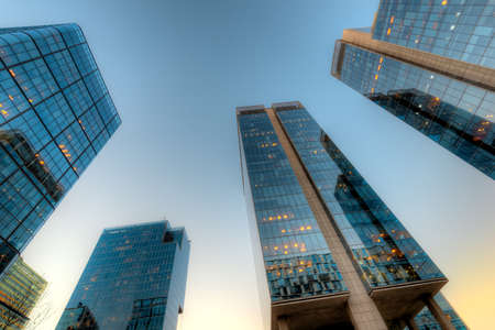 Office buildings at financial district known as Nueva Las Condes in Rosario Norte Street, Las...