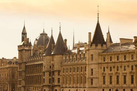 Paris, France - The Conciergerie at Palais de Justice at Ile de la Citeのeditorial素材