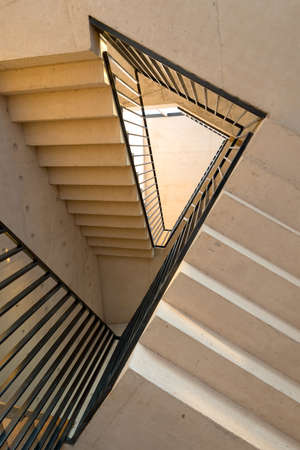 Architectural detail of the staircase of a modern building.の写真素材