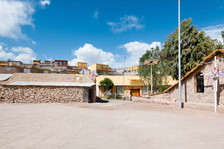 Ayquina, Antofagasta Region, Chile, South America - A view of Ayquina, a little village in the middle of the Atacama desert in northern Chile.のeditorial素材
