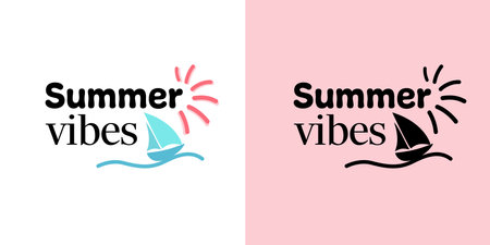 Summer vibes. Summer lettering. Summer time. Inscription for cards, posters, printing on T-shirts.のイラスト素材
