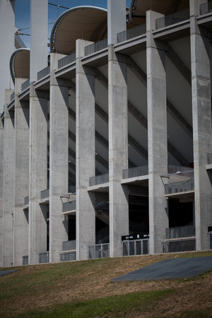 Color picture from Outside of stadium with beautiful blue skyのeditorial素材