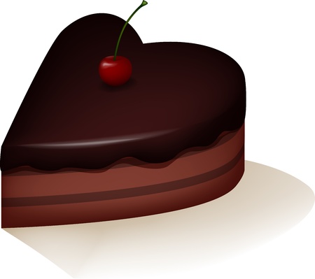 Cake with cherry のイラスト素材