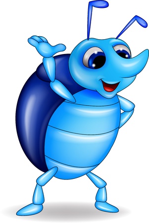 Rhinoceros beetle cartoonのイラスト素材