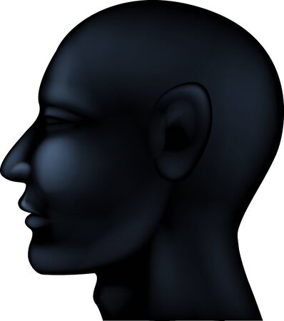 Human head silhouetteのイラスト素材