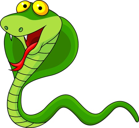 Cobra cartoonのイラスト素材