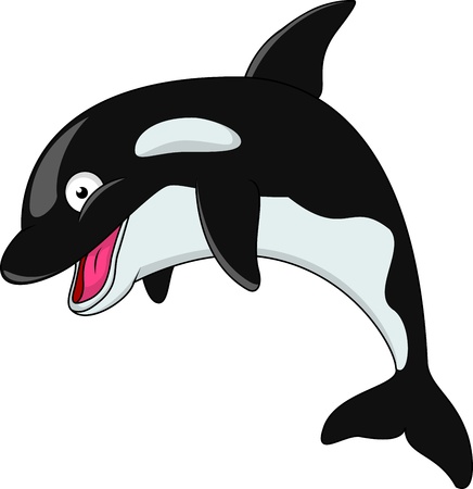 Orca cartoonのイラスト素材
