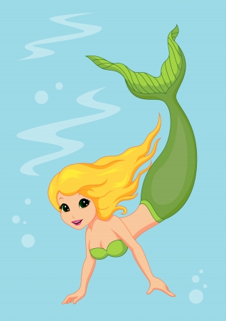 Mermaid cartoonのイラスト素材