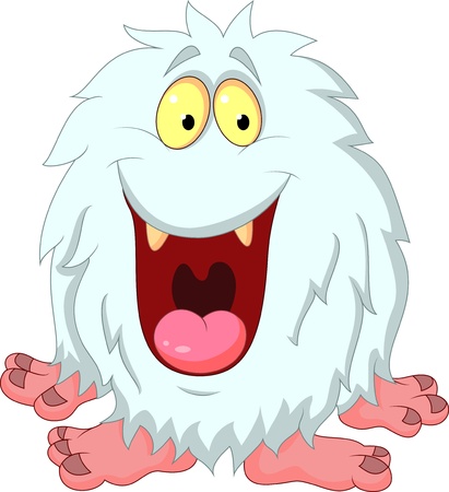 Smiling yeti cartoonのイラスト素材