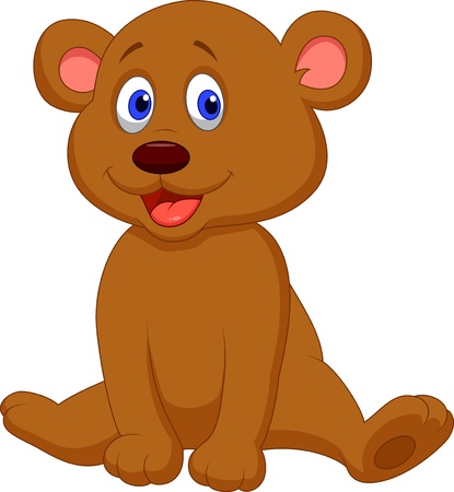 Cute baby bear cartoonのイラスト素材