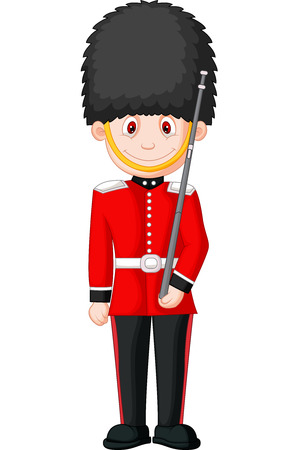 Cartoon a British Royal Guard のイラスト素材