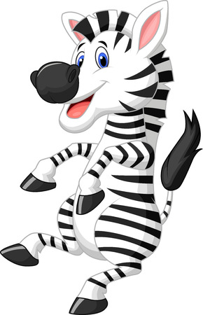 Cute zebra cartoon のイラスト素材