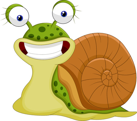 Cute snail cartoon のイラスト素材