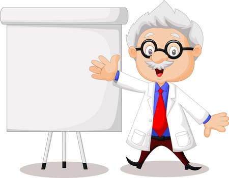 Professor cartoon teachingのイラスト素材
