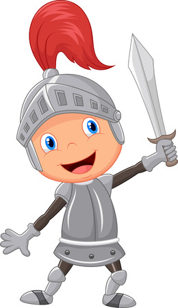 Cartoon knight boyのイラスト素材