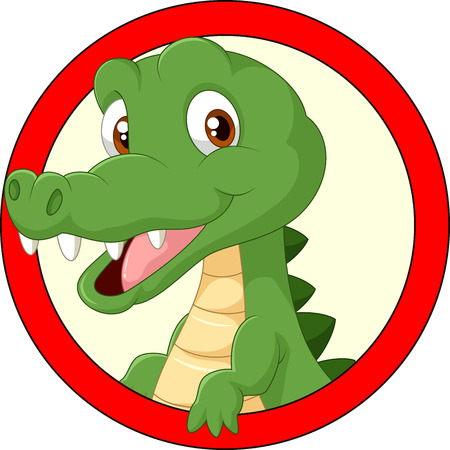 Cartoon crocodile mascotのイラスト素材