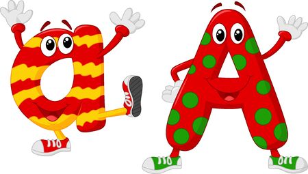 Cartoon alphabet Aのイラスト素材
