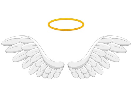 Angel wings cartoonのイラスト素材