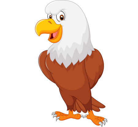Cartoon eagle posingのイラスト素材