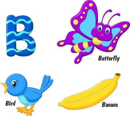 Cartoon B alphabetのイラスト素材
