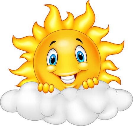 Smiling Sun Cartoon Mascot Character