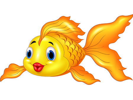 Cartoon Goldfish On Transparent Background Royalty Free Vector Graphics