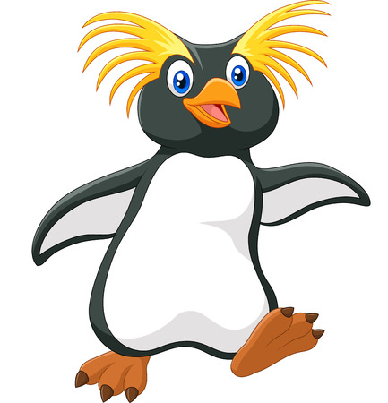 illustration of Happy cartoon penguin rockhopperのイラスト素材