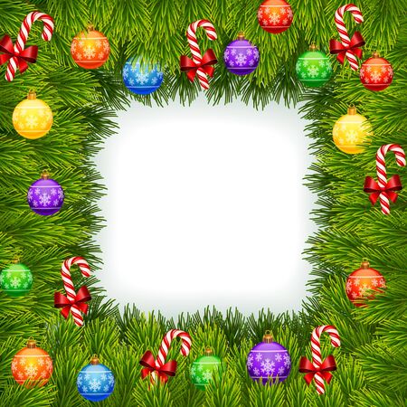 Vector illustration of Christmas ornamentsのイラスト素材