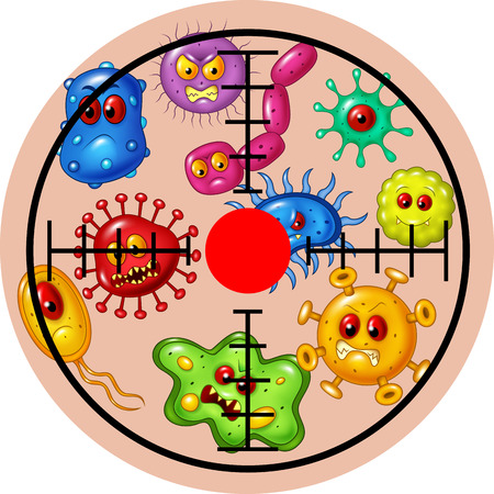 Vector illustration of stop virusのイラスト素材