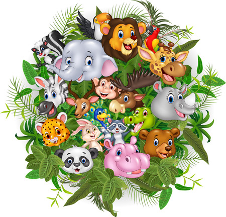 Vector Illustration Of Cartoon Safari Animalsのイラスト 素材 ストックフォト 写真素材のstock Foto ストックドットフォト