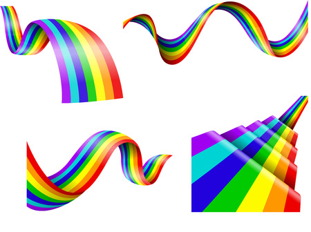 illustration of Abstract rainbow collectionのイラスト素材