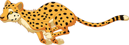 Vector illustration of Cartoon cheetah runningのイラスト素材
