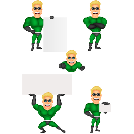 Cartoon superhero collection setのイラスト素材