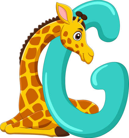 Alphabet letter G for Giraffeのイラスト素材