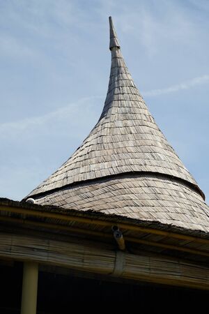 Sharpen cone on top of a cottage