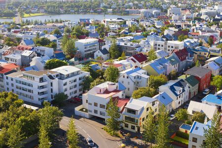 Reykjavik, the capital city of Icelandの写真素材