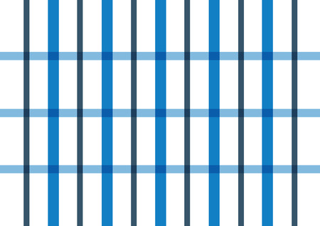 A seamless plaid pattern in blue tone colors on white background.の写真素材