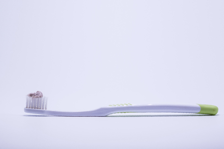 Close-up picture of toothbrushの写真素材