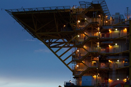 rigs tower in the Gulf of thailandのeditorial素材