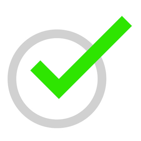 Check Mark Button icon vectorのイラスト素材