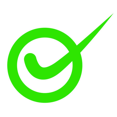 Check Mark Button icon vectorのイラスト素材