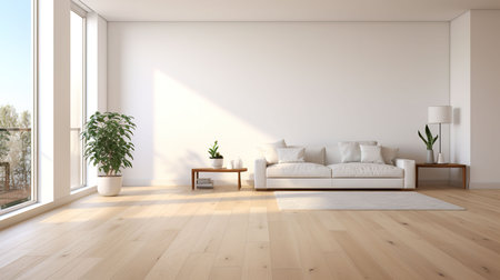 Modern bright interiors 3D rendering illustration  - computer generated imageの素材
