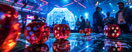 Sic bos dynamic play dice under the dome betting on outcomes a crowd gathered for the revealの素材