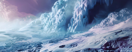 Climate change unleashes ancient viruses from melting permafrost a scenario that tests the adaptability of modern medicineの素材