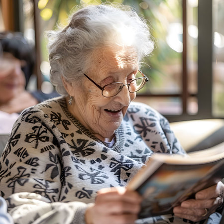 Nursing home activities seniors engaging community and careの素材