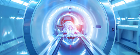 Advanced medical imaging MRI machine in operation diagnostic excellenceの素材