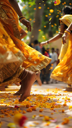 Music filling corners, dancing feet, rhythm of celebrationの素材