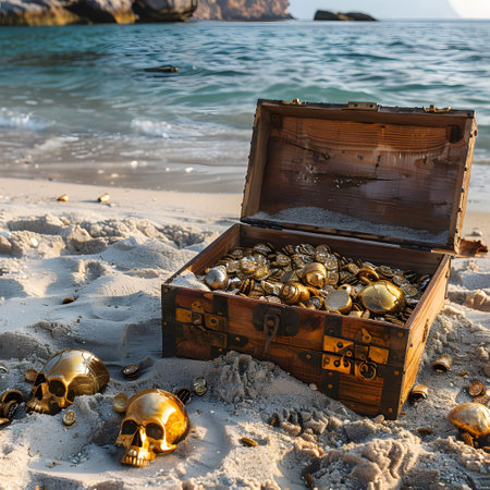Cursed pirate treasure, gold and greed, oceans mysteryの素材